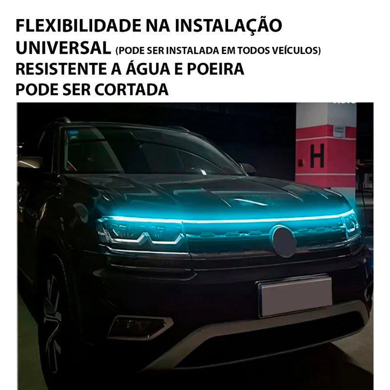 Fita de LED DRL para Capô com Controle Wireless - Visual Moderno e Funcional