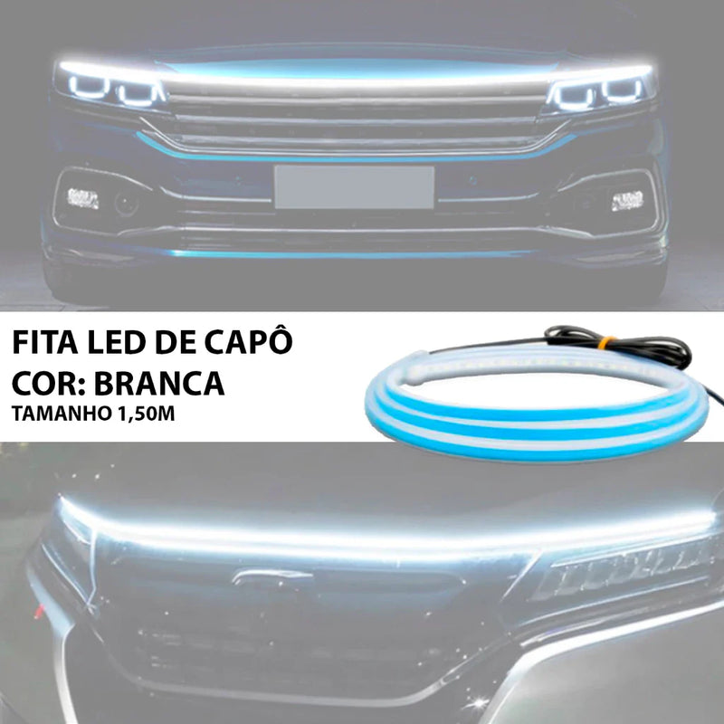 Fita de LED DRL para Capô com Controle Wireless - Visual Moderno e Funcional